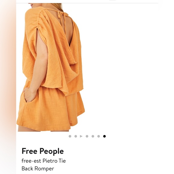 Free People free-est Pietro Tie Back Romper - Picture 3 of 6